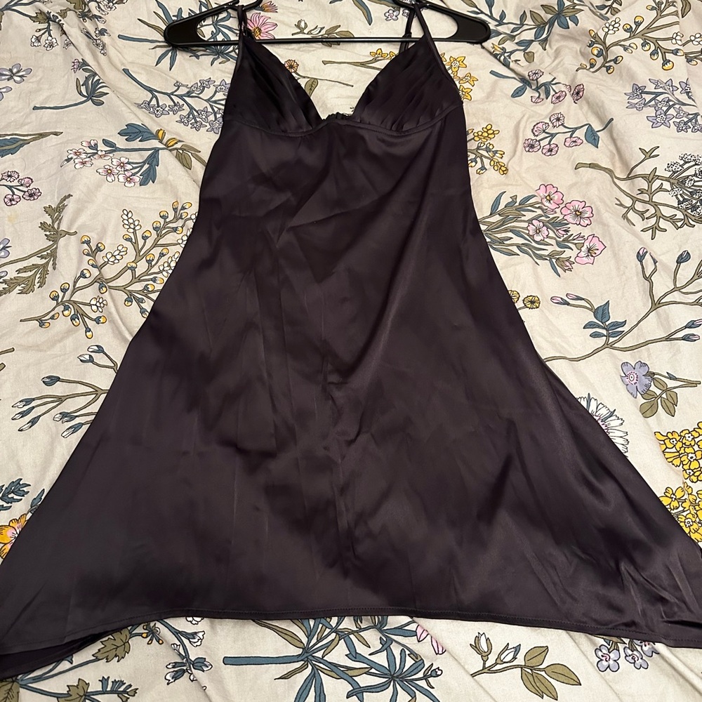Black Satin Slip Dress